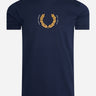 Fred Perry T-shirts Laurel wreath t-shirt - carbon blue