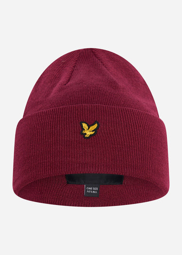 Lyle & Scott Mutsen  Beanie - burgundy