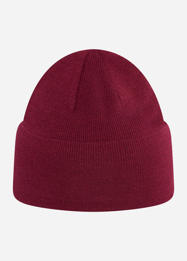 Lyle & Scott Mutsen Beanie - burgundy