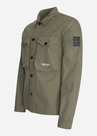 Marshall Artist Overshirts Cotton ripstop overshirt - khaki