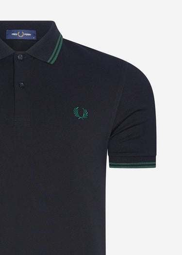 Fred Perry Polo's Twin tipped fred perry shirt - black ivy