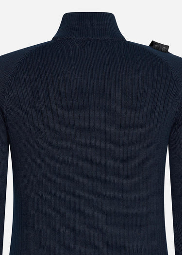 MA.Strum Truien Quarter zip knit - ink navy