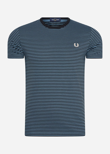 Fred Perry T-shirts Two colour stripe t-shirt - ash blue
