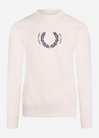 Fred Perry Truien Laurel wreath sweatshirt - snow white