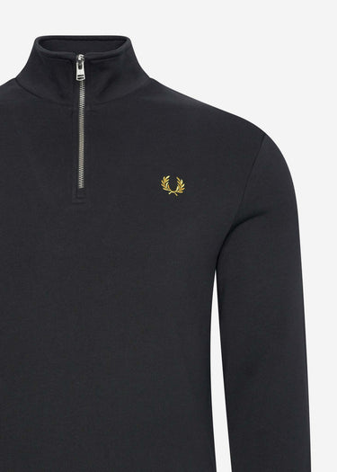 Fred Perry Truien Half zip sweatshirt - black