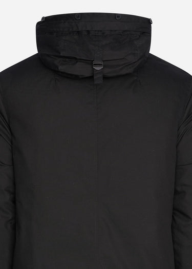 Lyle & Scott Jassen Winter weight micro fleece lined parka - jet black