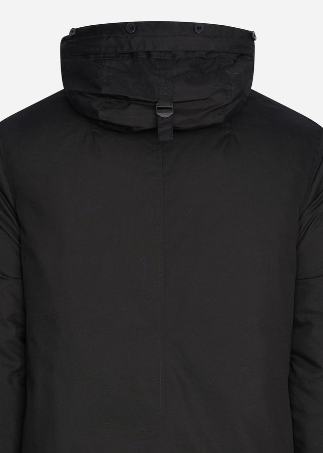 Lyle & Scott Jassen Winter weight micro fleece lined parka - jet black