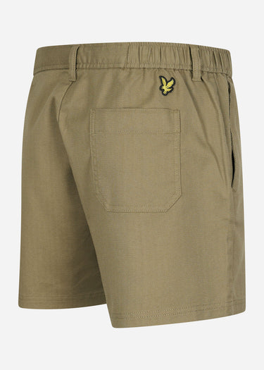 Lyle & Scott Korte Broeken Crest textured short - seaweed