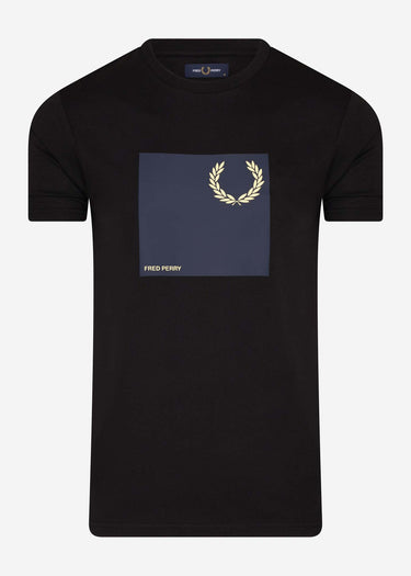 Fred Perry T-shirts Laurel wreath graphic t-shirt q2 - black