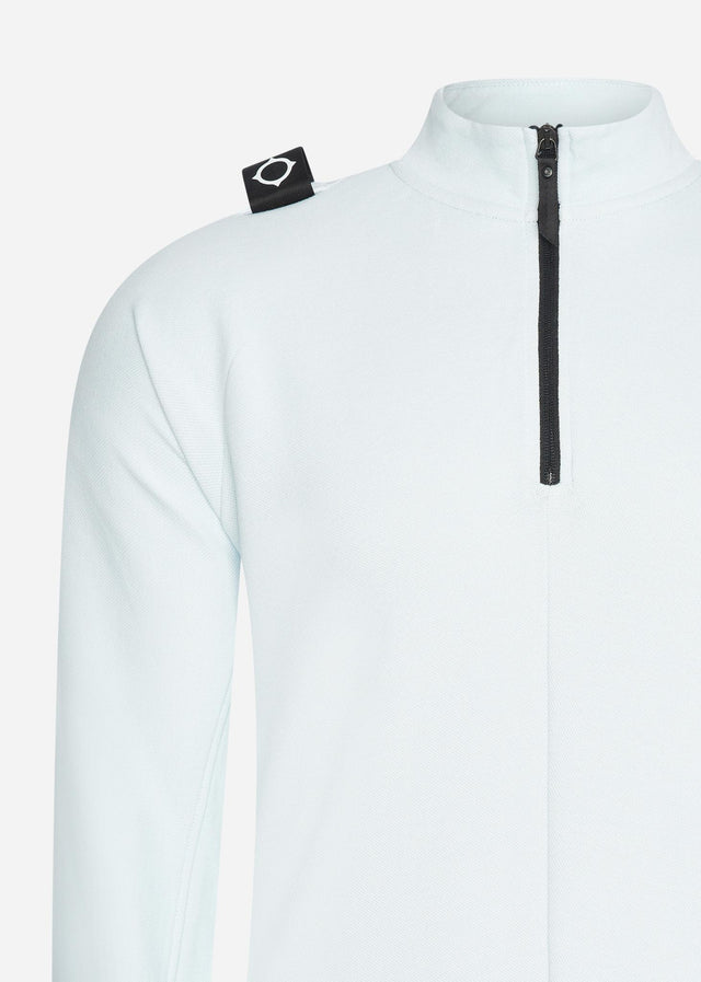 MA.Strum Truien Dfp funnel neck zip top - illusion blue