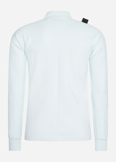 MA.Strum Truien Dfp funnel neck zip top - illusion blue