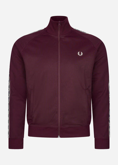 Fred Perry Vesten Seasonal taped track jacket - oxblood gunmetal