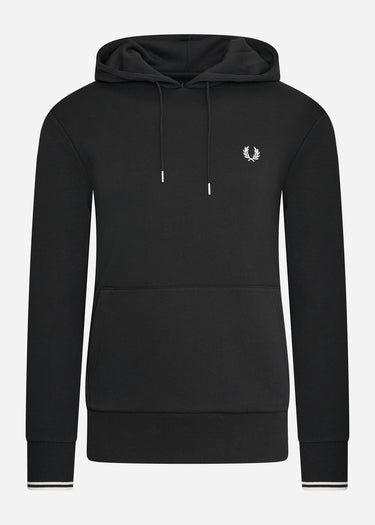 Fred Perry Hoodies Tipped hooded sweatshirt - black