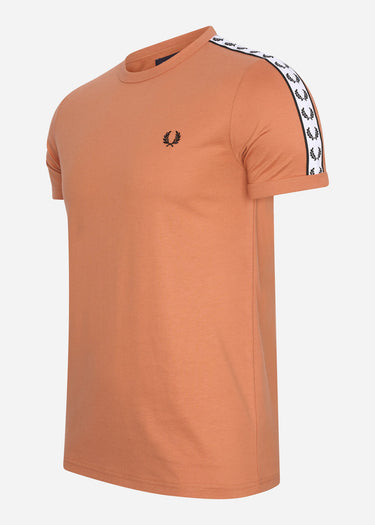 Fred Perry T-shirts Taped ringer t-shirt - court clay