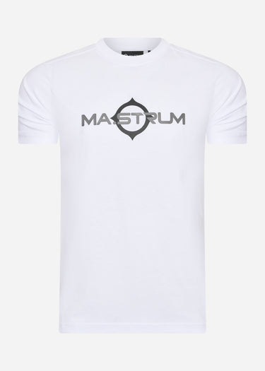 MA.Strum T-shirts SS logo print tee - optic white