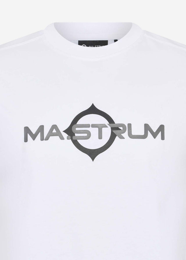MA.Strum T-shirts SS logo print tee - optic white
