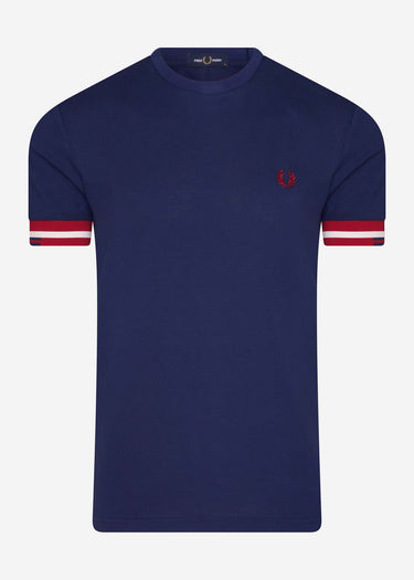 Fred Perry T-shirts Abstract cuff t-shirt - french navy