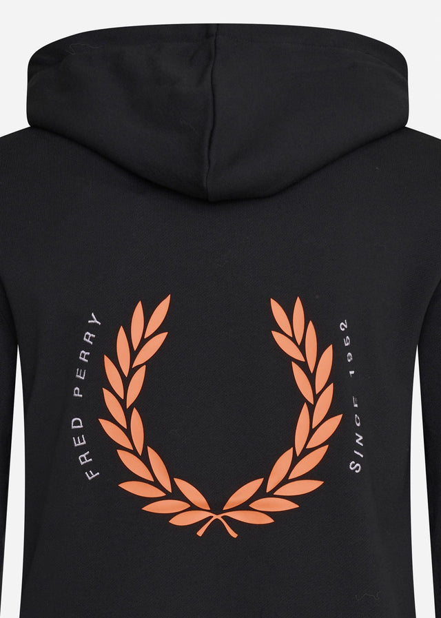 Fred Perry Hoodies Laurel wreath hooded sweatshirt - black