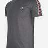 Fred Perry T-shirts Contrast tape ringer t-shirt - gunmetal oxblood