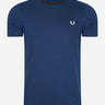 Fred Perry T-shirts Fine stripe t-shirt - shaded cobalt navy