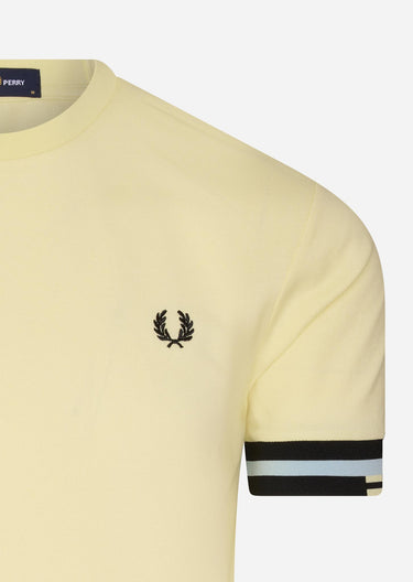 Fred Perry T-shirts Abstract cuff t-shirt - lemon sorbet