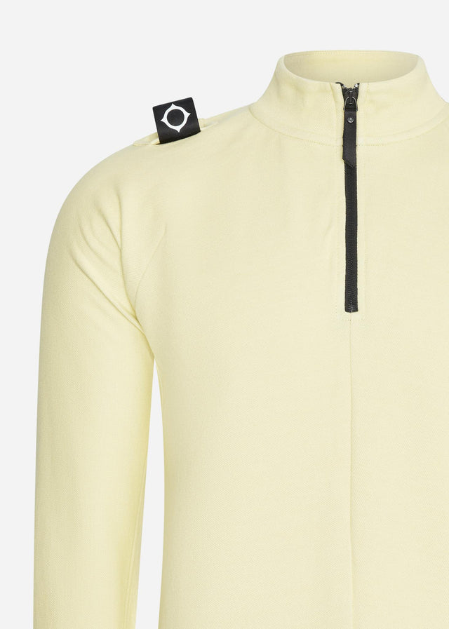 MA.Strum Truien Dfp funnel neck zip top - mellow yellow