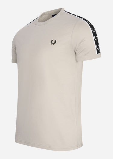 Fred Perry T-shirts Taped ringer t-shirt - concrete black