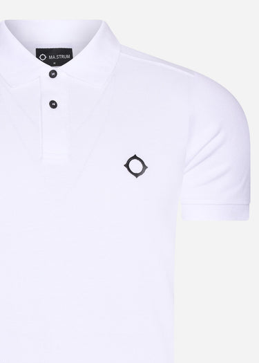 MA.Strum Polo's SS pique polo - optic white