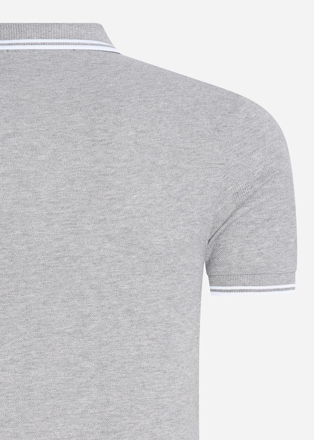 Fred Perry Polo's Twin tipped fred perry shirt - steel marl white