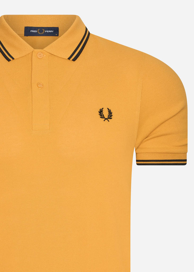 Fred Perry Polo's Twin tipped fred perry shirt - gold black black