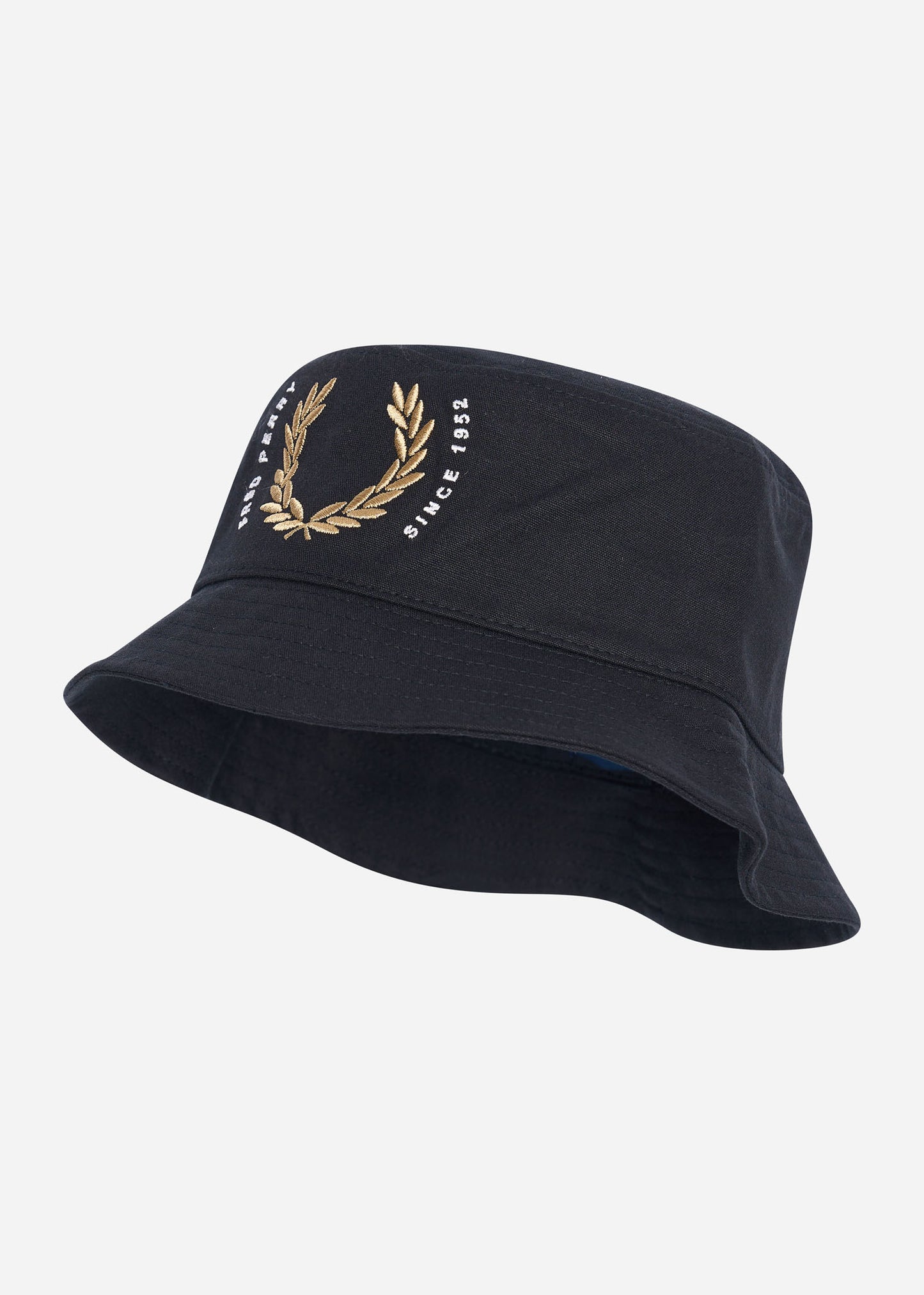 Fred Perry Bucket Hats Laurel wreath canvas bucket hat - black