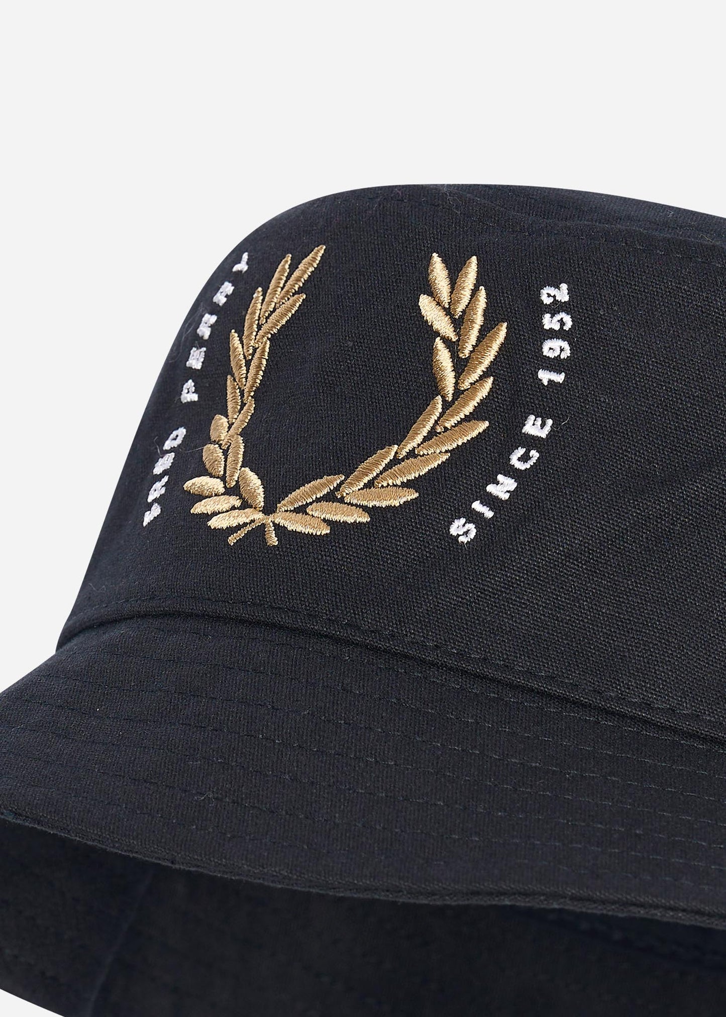 Fred Perry Bucket Hats Laurel wreath canvas bucket hat - black