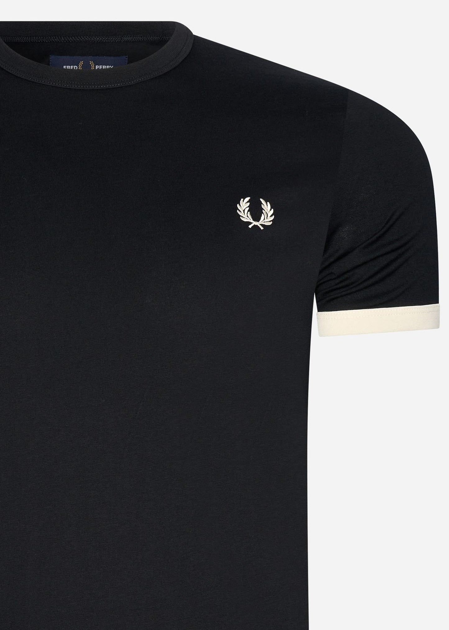 Fred Perry T-shirts Ringer t-shirt - black ecru