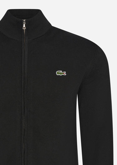 Lacoste Vesten A Zip through sweater - black