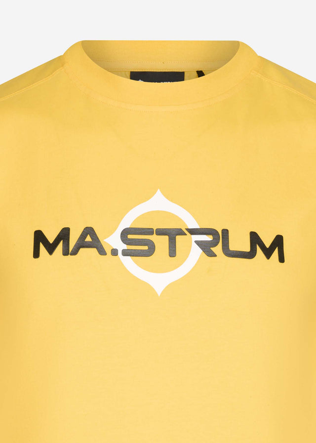 MA.Strum T-shirts SS logo print tee - citrus yellow