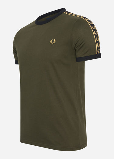 Fred Perry T-shirts Gold taped ringer t-shirt - hunting green