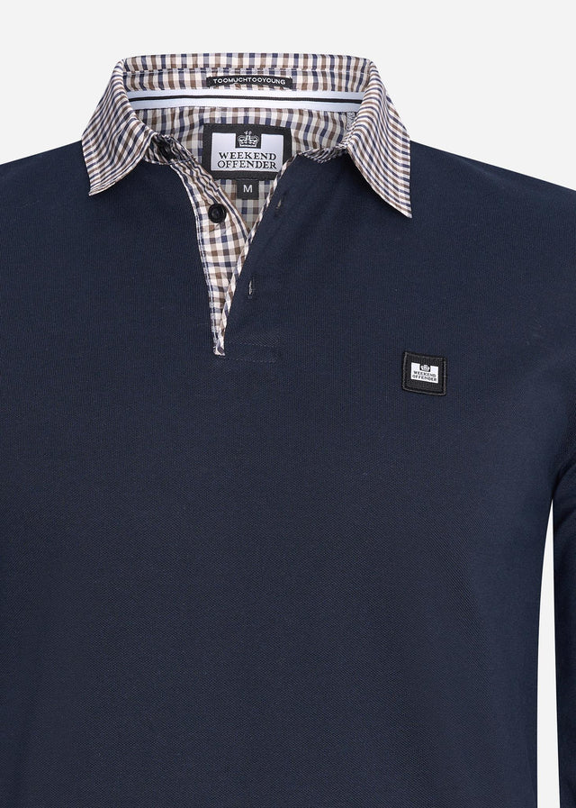 Weekend Offender Longsleeve Polo's Tavarez - navy