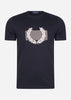 Fred Perry T-shirts Colour block Laurel wreath t-shirt - navy