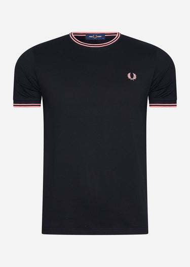 Fred Perry T-shirts Twin tipped t-shirt - black pink peach