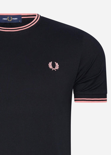 Fred Perry T-shirts Twin tipped t-shirt - black pink peach