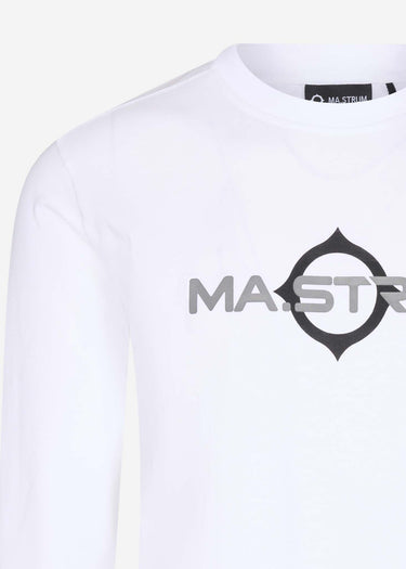 MA.Strum Longsleeve Tees LS logo print tee - optic white