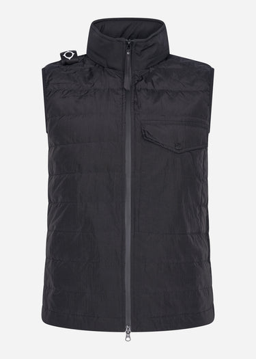 MA.Strum Bodywarmers Softshell down quilt gilet - jet black