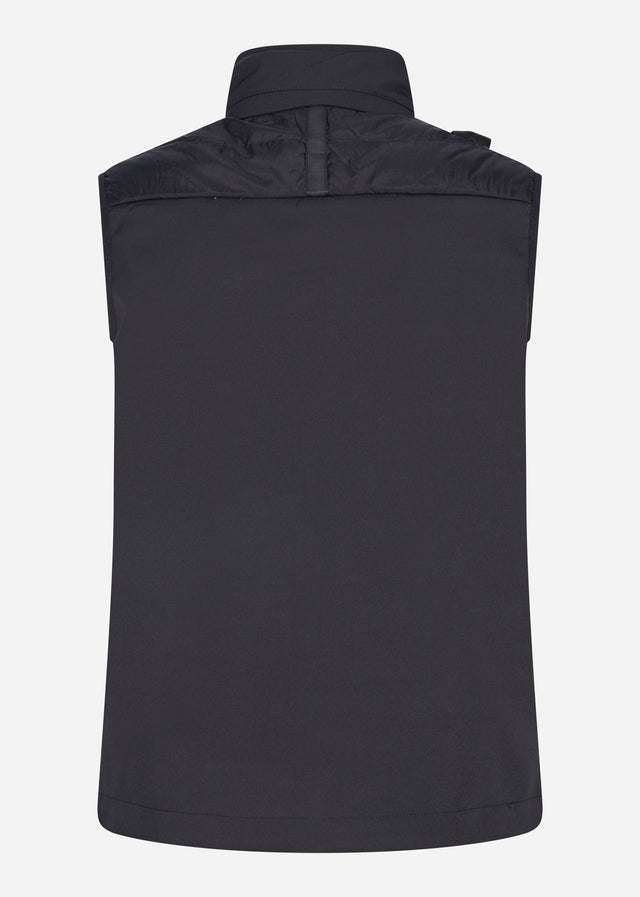 MA.Strum Bodywarmers Softshell down quilt gilet - jet black