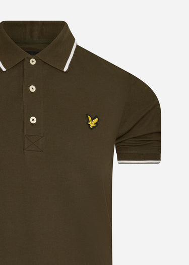 Lyle & Scott Polo's Tipped polo shirt - olive white