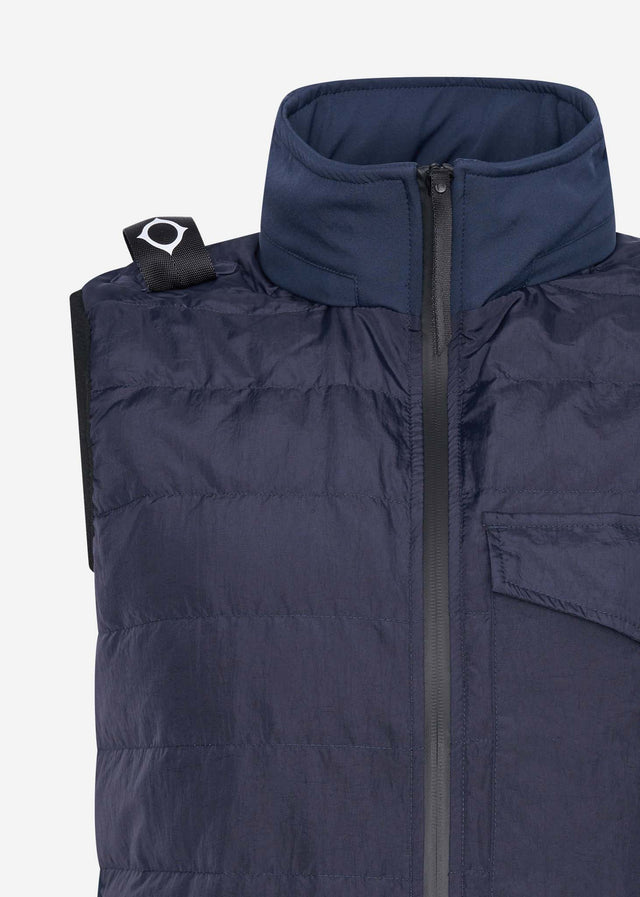 MA.Strum Bodywarmers Softshell down quilt gilet - ink navy