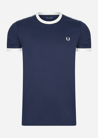 Fred Perry T-shirts Taped ringer t-shirt - carbon blue