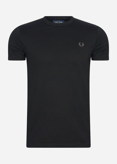 Fred Perry T-shirts Tonal tape ringer t-shirt - black