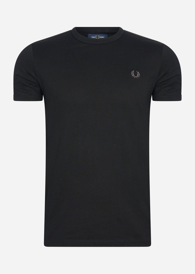 Fred Perry T-shirts Tonal tape ringer t-shirt - black