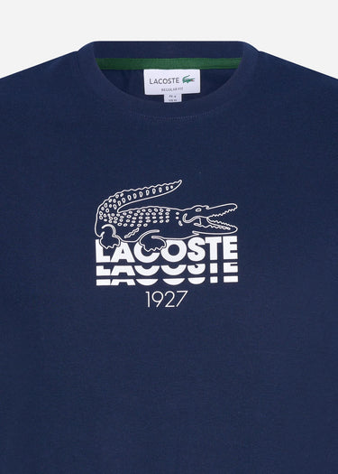 Lacoste T-shirts Lacoste branding t-shirt - navy blue