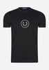 Fred Perry T-shirts Circle branding t-shirt - black